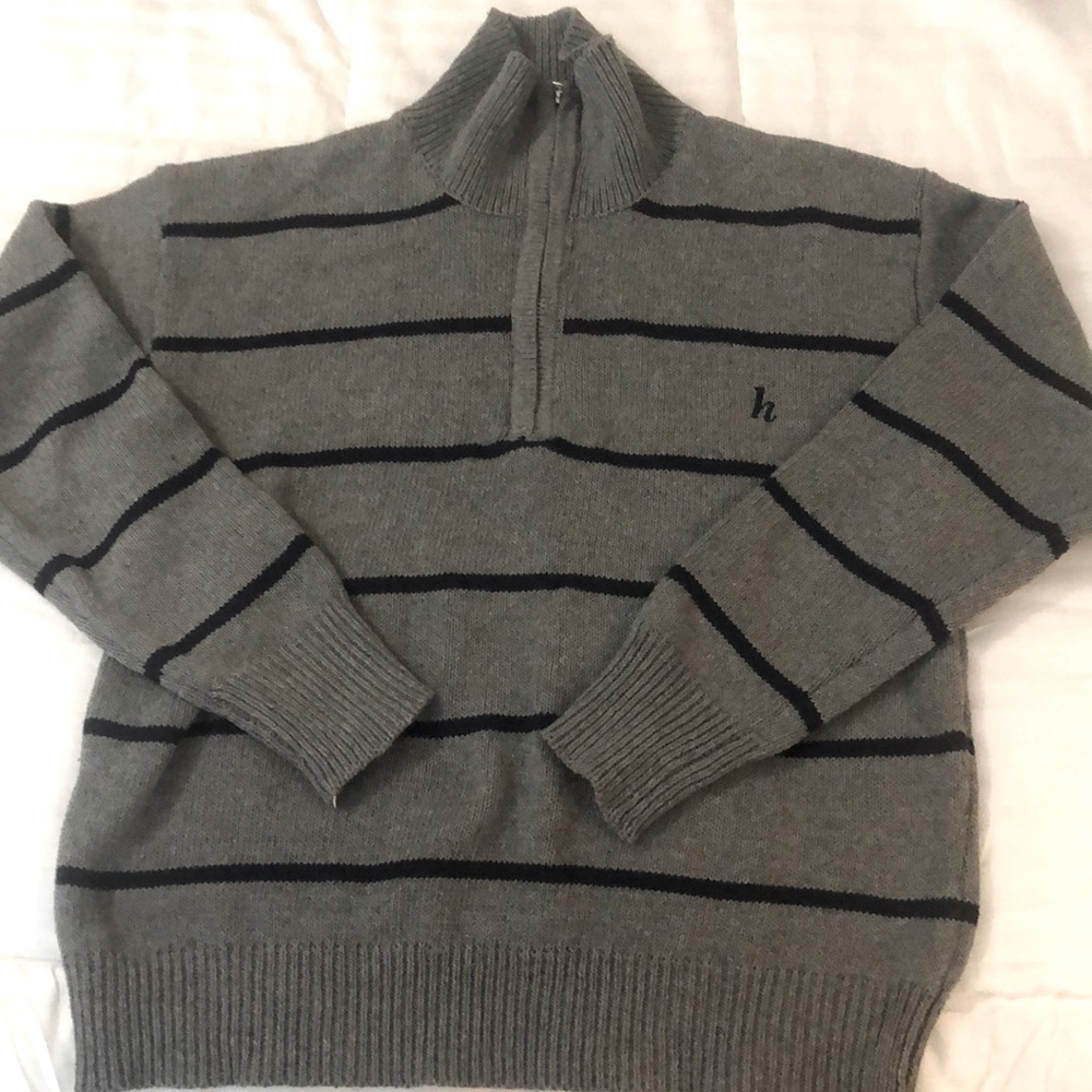 Striped oversized knitted pullover